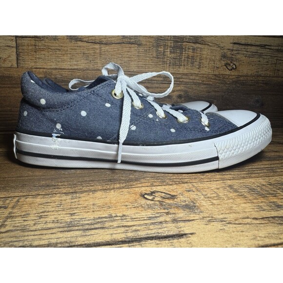 Converse Women’s Chuck Taylor All Star Low Polka Dot Denim‎ Sneakers Size 6 - Picture 4 of 10
